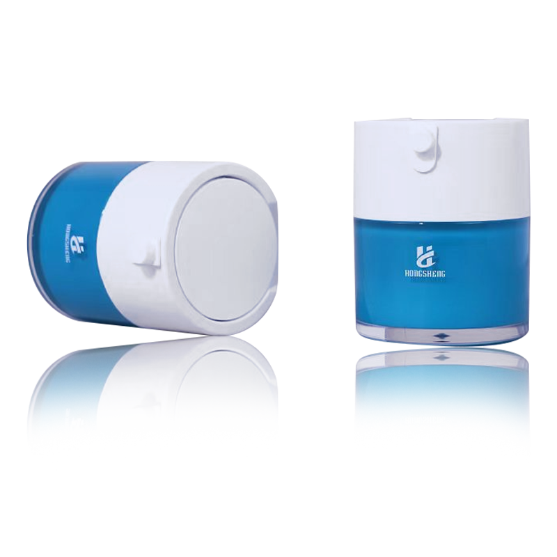 HS-036 Синий 30 г 1 унция Пластиковая акриловая косметическая банка Контейнеры для крема Пластиковая банка для сыворотки для косметики и ухода за кожей