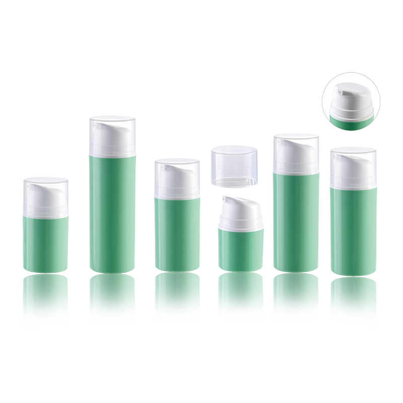 HS-037B Экологичные косметические вакуумные сыворотки Пластиковые безвоздушные бутылки с насосом для кремов и лосьонов